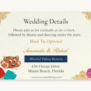 D'accompagnement Carte de détails de mariage boho Luxe floral chi