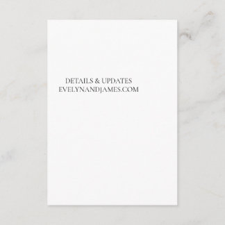 D'accompagnement Carte de détails de mariage botanique olive en gro