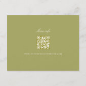 D'accompagnement Carte de détails de mariage calligraphiée Olive Es (Dos)