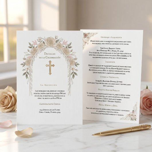 D'accompagnement Carte de détails de mariage catholique