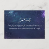 D'accompagnement Carte de détails de mariage céleste avec monogramm (Devant)