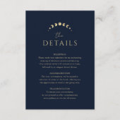 D'accompagnement Carte de détails de mariage céleste bleu (Devant)