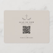 D'accompagnement Carte de détails de mariage chrétien avec code QR (Dos)