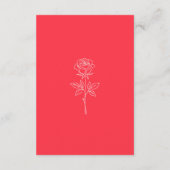 D'accompagnement carte de détails de mariage classique simple rouge (Dos)