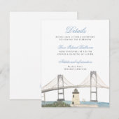 D'accompagnement Carte de détails de mariage côtier classique - New (Devant / Derrière)
