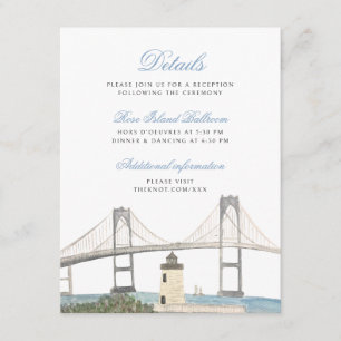 D'accompagnement Carte de détails de mariage côtier classique - New
