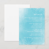 D'accompagnement Carte de détails de mariage de destination (Devant / Derrière)