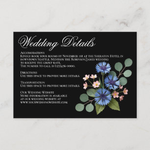 D'accompagnement Carte de détails de mariage de jardin de fleurs sa