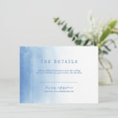 D'accompagnement Carte de détails de mariage de la plage moderne bl (Debout devant)