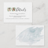 D'accompagnement Carte de détails de mariage de plage illustrée (Devant / Derrière)