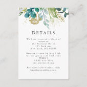 D'accompagnement Carte de détails de mariage élégant moderne botani (Devant)