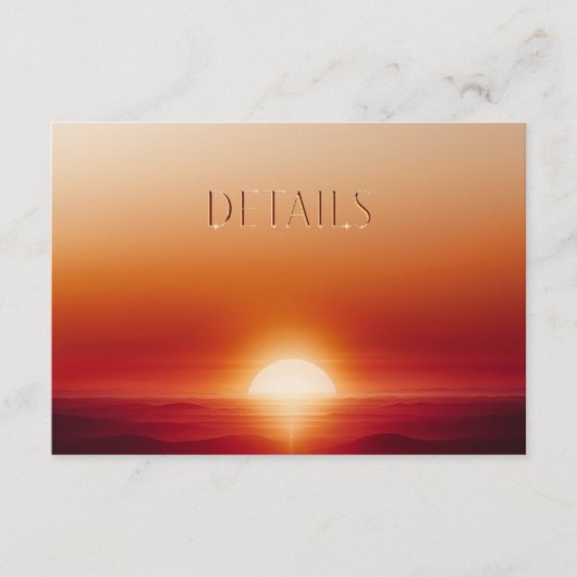 D'accompagnement carte de détails de mariage élégante (Devant)