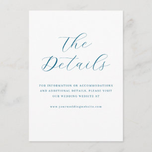 D'accompagnement Carte de détails de mariage élégante et minimalist