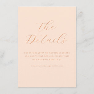 D'accompagnement Carte de détails de mariage élégante et minimalist