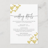 D'accompagnement Carte de détails de mariage Golden Heartbeat (Devant)