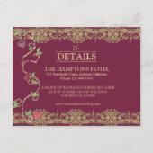 D'accompagnement Carte de détails de mariage gothique (Devant)