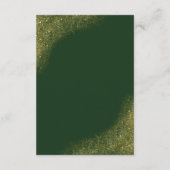 D'accompagnement Carte de détails de mariage Green & Gold Spark (Dos)
