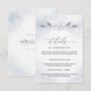 D'accompagnement Carte de détails de mariage hivernal aux baies bla