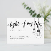 D'accompagnement Carte de détails de mariage Lumière de ma vie (Debout devant)