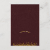 D'accompagnement Carte de détails de mariage Marron Doré (Dos)