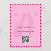 D'accompagnement Carte de détails de mariage moderne avec code QR e (Dos)