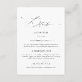 D'accompagnement Carte de détails de mariage moderne et élégant (Devant)