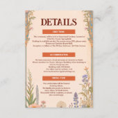 D'accompagnement Carte de détails de mariage rétro chic (Devant)