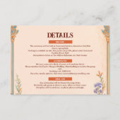 D'accompagnement Carte de détails de mariage rétro chic (Devant)