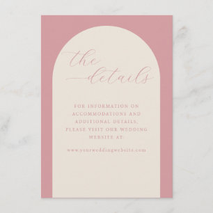 D'accompagnement Carte de détails de mariage rose romantique