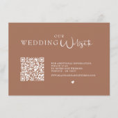 D'accompagnement Carte de détails de mariage rustique avec code QR (Devant)