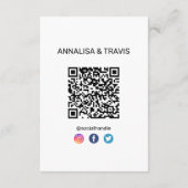 D'accompagnement Carte de détails de mariage simple moderne (Dos)