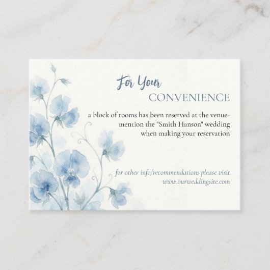 D'accompagnement Carte de détails de mariage Something Blue (Devant)