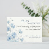 D'accompagnement Carte de détails de mariage Something Blue (Debout devant)