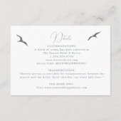 D'accompagnement carte de détails de mariage sur la côte de la Nouv (Dos)