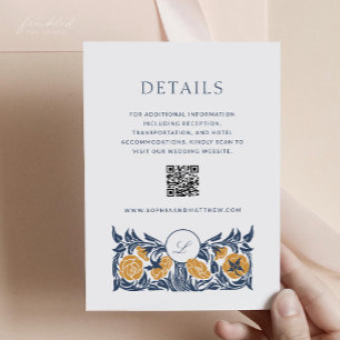 D'accompagnement Carte de détails de monogramme Art nouveau Floral