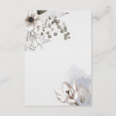 D'accompagnement carte de détails de réception de fleurs argentées  (Dos)