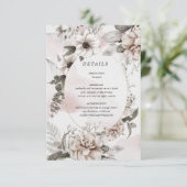 D'accompagnement carte de détails de réception florale argentée et  (Debout devant)