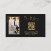 D'accompagnement Carte de détails de remise de diplôme avec code QR (Devant)