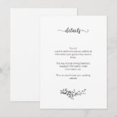 D'accompagnement Carte de détails de silhouette élégante de feuille (Devant / Derrière)