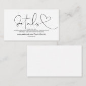 D'accompagnement Carte de détails de site web Élégance Classique (Devant / Derrière)