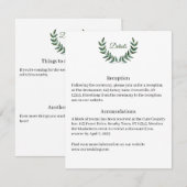 D'accompagnement Carte de détails des branches vertes (Devant / Derrière)