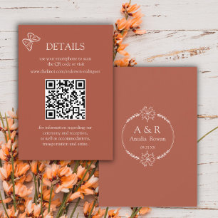 D'accompagnement Carte de détails du balayage en terre cuite Fleurs