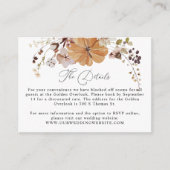 D'accompagnement Carte de détails du citrouille d'automne rustique  (Devant)