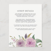 D'accompagnement Carte de détails du client Mariage Violet & Sage (Devant)