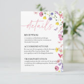 D'accompagnement Carte de détails du mariage Amour en Fleur (Debout devant)