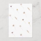 D'accompagnement Carte de détails du Mariage Boho Fleur sauvage mod (Dos)