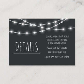 D'accompagnement Carte de détails du Mariage Chic Chalkboard