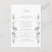 D'accompagnement Carte de détails du mariage côtier (Devant)