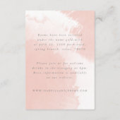 D'accompagnement Carte de détails du mariage d'aquarelle (Dos)