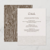 D'accompagnement Carte de détails du Mariage de bois rustique moder (Devant / Derrière)